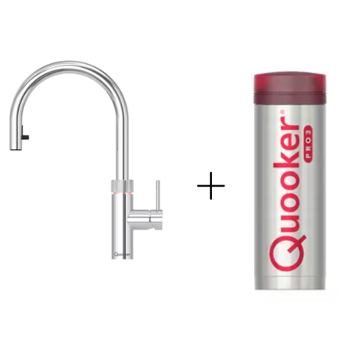 Quooker Flex i krom, Inkl. PRO3 VAQ B beholder